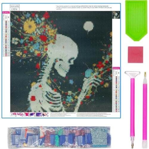 DIY Diamond Painting Kits Full Drill Crystal Rhinestone Embroidery Cross Stitch Arts Craft Canvas 5D Wall Decor 11.8 x 11.8 Inch