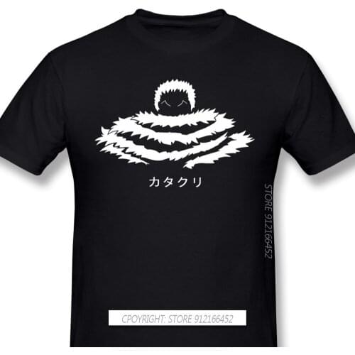 Katakuri Print 100% Cotton Novelty Short Sleeve Mans T-Shirts One Piece For Men Fashion Streetwear