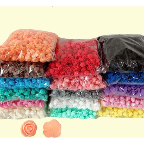 150-750pcs PE Rose Heads 3.5cm artificial Flower For DIY roses bear dog as kid room national birthday party Decoration & gifts