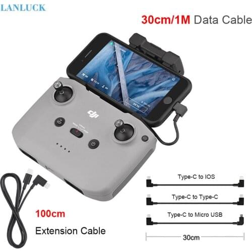 30cm OTG Data Cable for DJI Mavic Air 2/Mini 2 Cable IOS type-C Micro-USB Adapter Wire Connector for Tablet Phone Drone