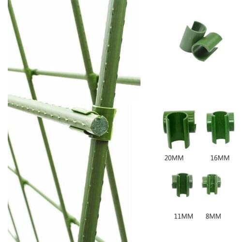 10 PCS Cross Plastic clips Plant support Fixed Connector Adjustable Agriculture Fastener Pillars Diameter 8-20mm Gardening