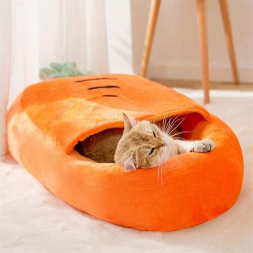 Carrot Cat Bed House Kennel Dog Bed Puppy Bed Cats Bed Dog House Cushion Sofa Bed Cat House Pet Bed