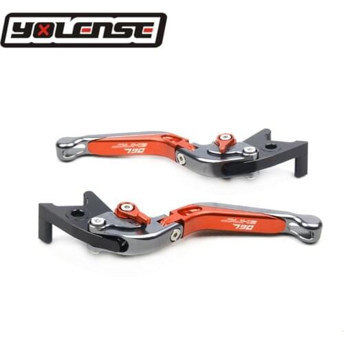 LOGO DUKE 790 Motorcycle Accessories Folding Extendable Brake Clutch Levers For 790 DUKE DUKE 790 2018 2019 2020