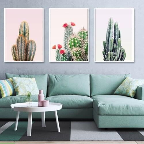 Minimalist Plants Cactus Posters and Prints Wall Art Living Room Nordic Canvas Painting Decorative Picture Modern Home Decor