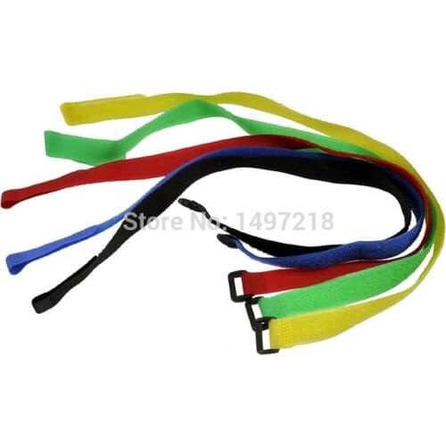 New 2015 Free Shipping 10pcs/lot 20*800mm magic tape cable tie nylon strap with Plastic button Hook Loop magic Tape with buckle