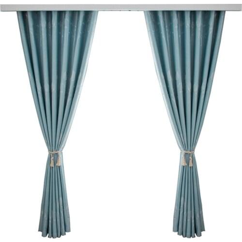 New Diamond Velvet Jacquard Garden Fresh Modern Simple Curtain Finished Product Customization Curtains for Living Room Bedroom