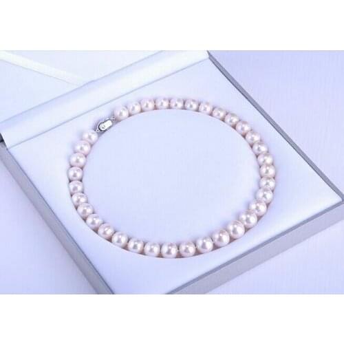 HUGE 18"11-12MM NATURAL SOUTH SEA GENUINE WHITE ROUND PEARL NECKLACE