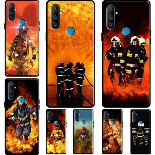 Firefighter Heroes Fireman Case For OPPO Realme 8 Pro C3 C15 C21 6 7 Q3 Pro GT Neo Cover For OnePlus 9 8 Pro 8T Nord