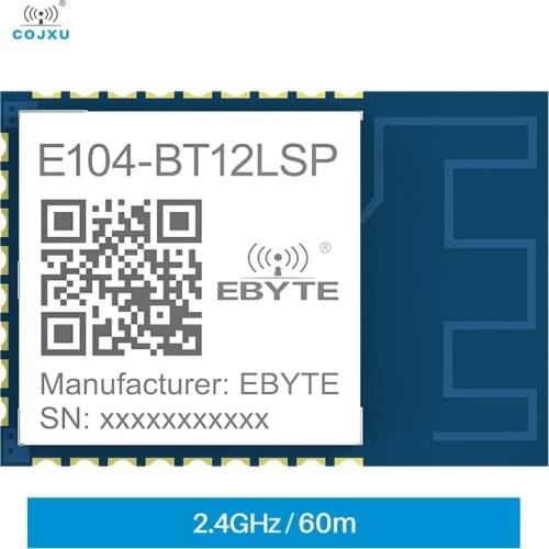 2.4GHz IoT Mesh Networking Module Cojxu E104-BT12LSP 60m Long Rang Ultra-small Size TLSR8253F512 UART SMD Transceiver