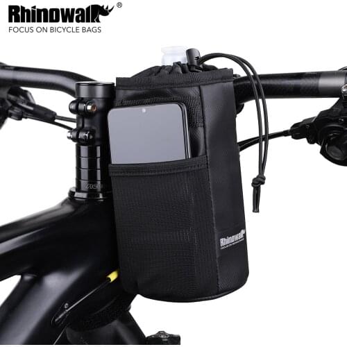 Rhinowalk Bicycle Handlebar Bag Water Bottle Carrier Pouch Phone Bag MTB Road Bike Insulated Kettle Bag Bicycle Accessories