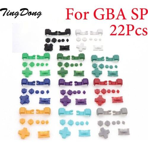 TingDong 11 Colors Optional Replacement keys Set for GameBoy Advance SP for GBA SP Buttons SET Full R L A B D-Pad