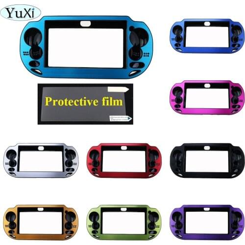 YuXi Aluminium Plastic Hard Case For PSV 1000 Skin Cover Protective Shell For PS Vita 1000 PSV1000 Controller + Protective Film