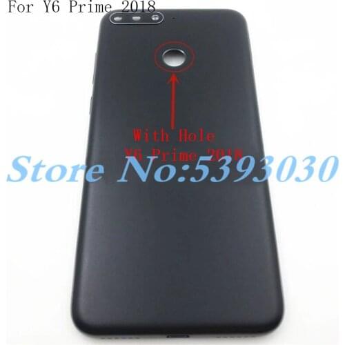 Rear Back Housing For Huawei Y6 2018 Y6 Prime 2018 Back Cover Battery Door Case Rear Door with Power Volume Button+Camera lens