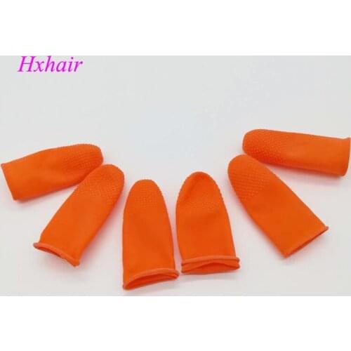 100pcs Safety Latex Heat Insulation Finger Protector Cots/Shields Antislip Antistatic Finger Tip for Keratin Hair