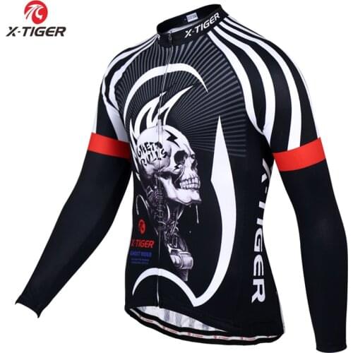 X-Tiger Winter Cycling Jersey Long sleeve Thermal Fleece Bicycle Clothes Wear Bike Cycling Clothing Maillot Ciclismo Invierno