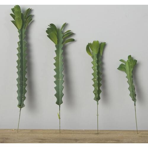 1PCS Fake Cactus Artificial Succulents Plastic Green Desert Plants Leaves Flower Arrangement Realistic Large Cacti Cheap