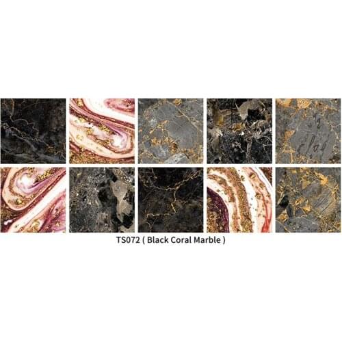 10Pcs Imitation Marble Stickers Waterproof Ground Paster Decorative Film DIY Kitchen Bathroom Wall Sticker Coral Color Mixing
