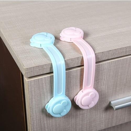 10Pcs/Lot Drawer Door Cabinet Cupboard Toilet Safety Lock Baby Kids Safety Care Plastic Locks Straps Infant Baby Protection Lock