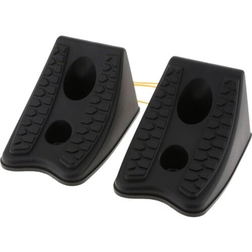 2pcs Car Anti-Slip Block Rubber Car Tyre Slip Stopper Wheel Alignment Block