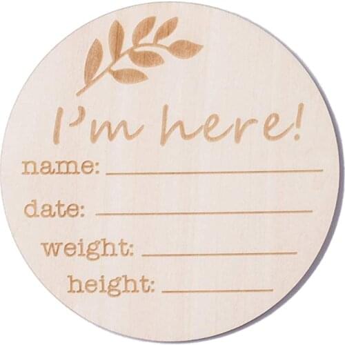 20pcs I'M here Birth details wood Name announcement Wooden birth announcement