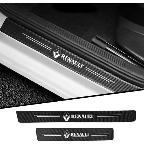 4Pcs Car sticker Interior decoration of the car door For renault clio megane 2 3 4 captur duster scenic trafic talisman logan