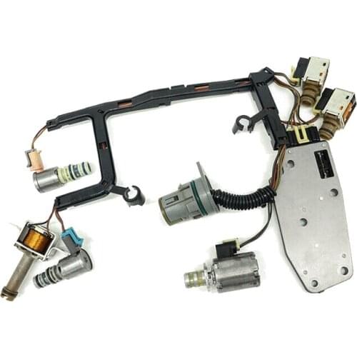 4L60E 4L65E Transmission Solenoid Kit with Harness EPC Shift TCC 3-2 PWM 7Pc Set for GM 2003-2006 Chevrolet GMC Saab 9-7