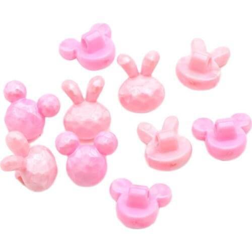 50pcs Rabbit Heart Star Plastic Button For Kid Sewing Clothes Craft Child Cartoon Buttons Scrapbooking Wedding Decor Accessories