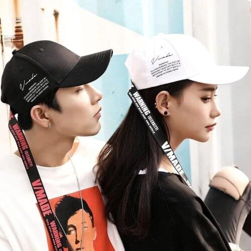 Spring Summer Men Women Shopping Leisure All-Match Shading Hat Korean Street Hip-Hop Baseball Cap Tide Letter Long Band C46