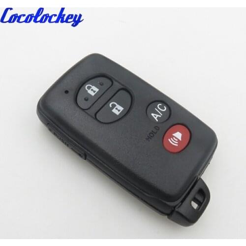 Cocolockey New Keyless Smart Remote Key Shell Case Fob 3+1 BTN for TOYOTA Prius 2010-2013 No Logo