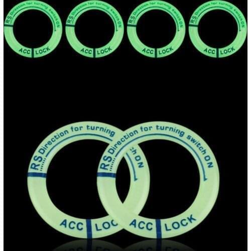 Optional Color Night Vision Light Luminous Ignition Switch Sticker Glow Key Ring Hole Cover