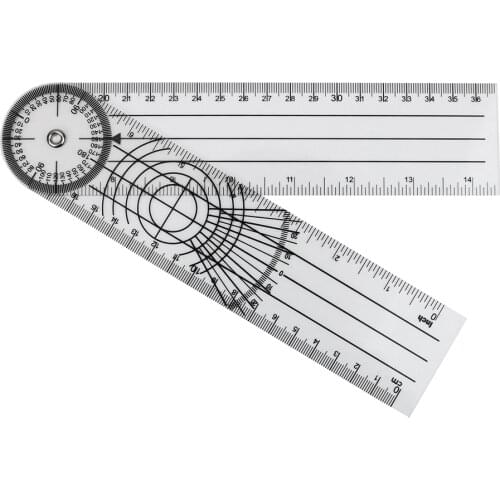 Goniometer Protractors 360 Degree Rotation Multifunction Goniometer Angle Medical Spinal Ruler Measuring Tool