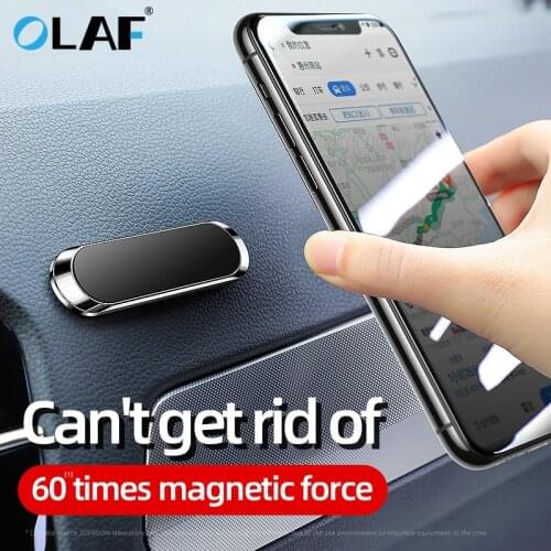 OLAF Magnetic Car Phone Holder Dashboard Mini Strip Shape Stand For iPhone Samsung Xiaomi Metal Magnet GPS Car Mount for Wall