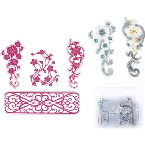 Metal Cutting Dies Floral Arrays Flower 2021 Arrival New Craft Mold Flower Tag Envelope Lace Edge Scrapbook Paper Craft Knife