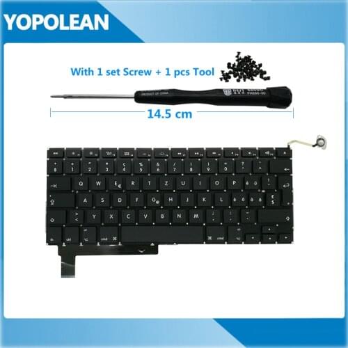 New Replacement Switzerland Swiss Keyboard with Screw & Tool For Macbook Pro 15" A1286 2009 2010 2011 2012