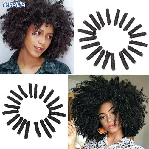 Ombre Spring Twist Saniya Curl Crochet Braiding Hair Short Jamacian Kenzie Curl Crochet Braid Hair Synthetic Hair For African
