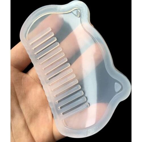 3D Mould Transparent Silicone Comb Shaped Mold for Handmade Women DIY Hand Craft Jewelry Making Tools Accessories