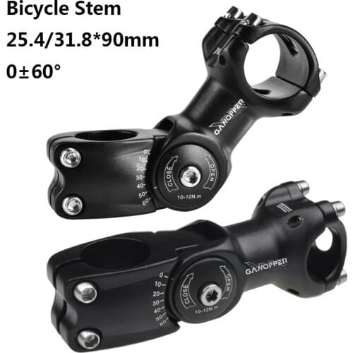 Adjustable Stem 60 degree Bicycle Handlebar Extension stem 25.4/31.8mm*90mm Fiting Stem XC AM MTB Road Bike stem Riser bicicleta