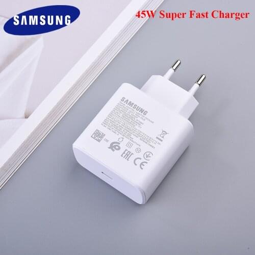 Samsung S20 45W Super Fast Charging Charger EP-TA845 PD Quick 5A Dual Type C Cable For Galaxy S20 + Ultra Note 20 S10 A91 5G A71