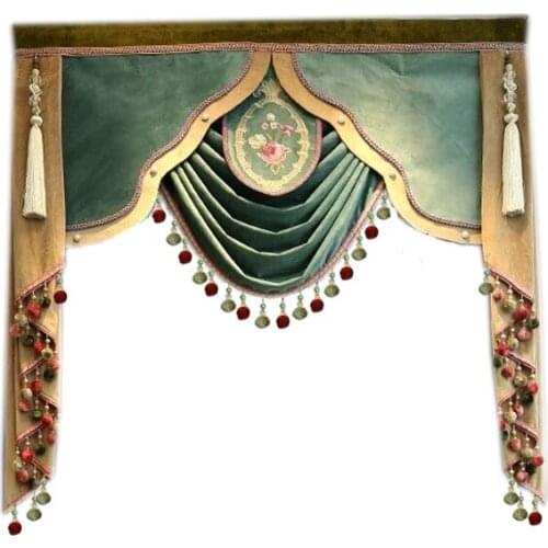 Advanced custom Luxury valance Used for curtains at the top for living room bedroom Bay window valance High-end club decoration