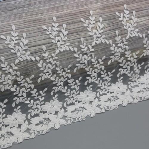 1 Yard/lot) 30cm White Black Lace Fabric Net Yarn Webbing Clothing Accessories Lace Material Handmade DIY Making Wedding Dress