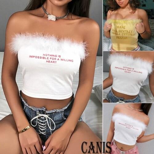 Summer Strapless Bandeau Tube Tops Sleeveless White Crop Tops Casual Fashion Female Tops