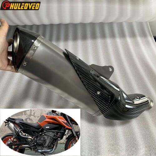 Titanium Alloy Motorcycle Muffler Exhaust Link Pipe System for KTM 790 Duke 19-20 Motorcycle Exhaust Muffler Escape Carbon Cover