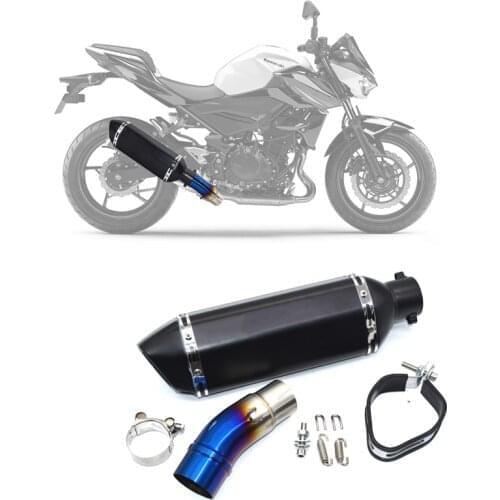 Motorcycle Exhaust Middle Link Pipe Slip-on Stainless Steel For Ninja400 Ninja 400 Z400 Z 400 2017 2018 2019 with exhaust