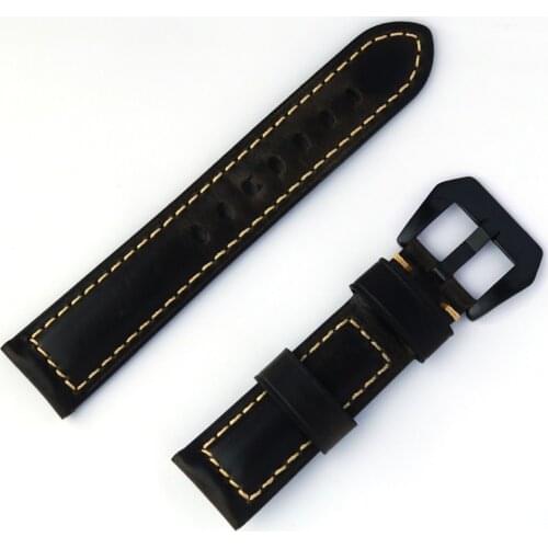 High Quality Handmade Geninue Leather Straps First Layer Vintage Oil Wax Men Women Leather Watchband 316 Stainless Steel Buckle