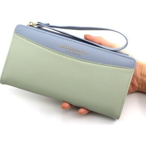 Women Clutch Wallets Phone Pocket Card Holder Patchwork Women Long Wallet Laides Short Coin Purse Hangbag Wristlet Purses