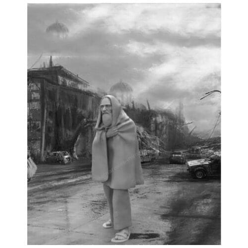 1/35 ancient man Old Beggar Resin figure Model kits Miniature gk Unassembly Unpainted