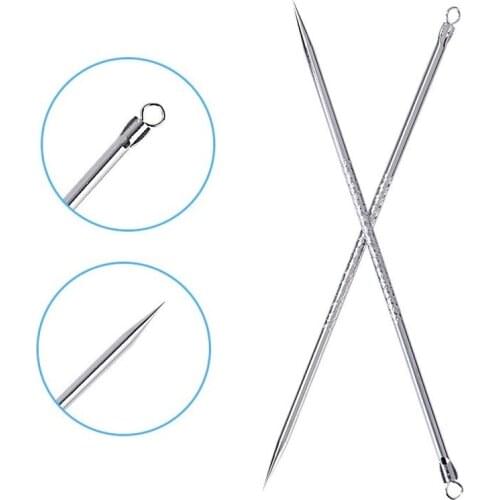 Portable Silver Color 1Pc 8cm Acne Blemish Pimple Extractor Tool high quality Blackhead Needles Comedone Remover Beauty tools