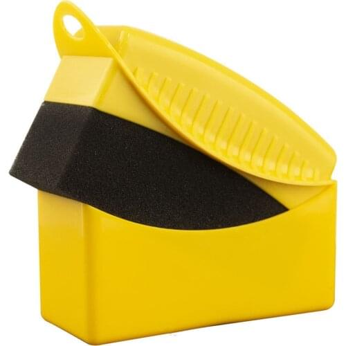 1pc Car Wheel Polishing Waxing Sponge Brush ABS Plastics Washing Cleaning Brush Sponge Brush Wheel Tire Brush Car Cleaning Tools