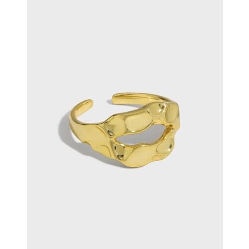 100% 925 Sterling Silver Concave And Convex Surface Rings For Women Jewelry, Minimalist Female Party Ring Silver 925 Bijoux