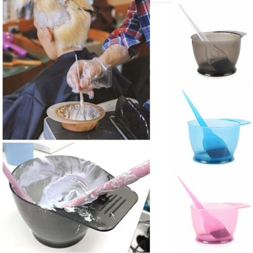 2pcs/Set Plastic Hair Dye Colouring Mixing Bowl+Dyed Comb Barber Salon Tint Color Hairdressing Tools